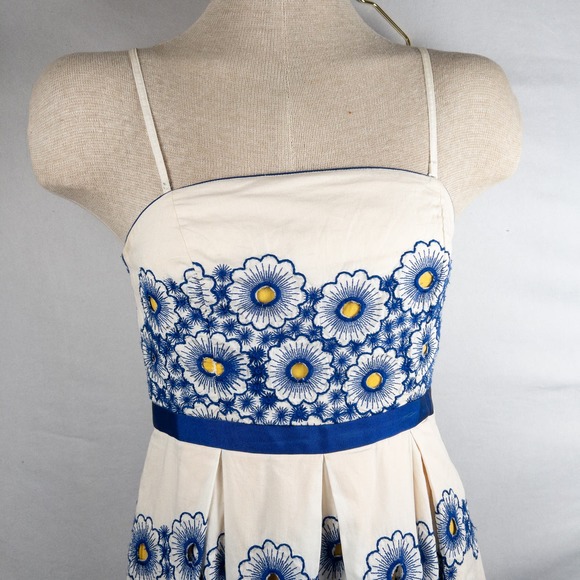 Chic Blue Floral Midi Dress - Picture 2 of 8